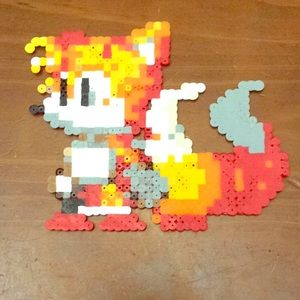 Tails perler beads from sonic the hedgehog